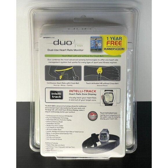 New DUO Sportline 1025 Dual Use Heart Rate Monitor for women - Picture 2 of 2